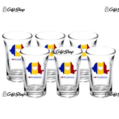 I love romania harta, pahar shout, model 59b